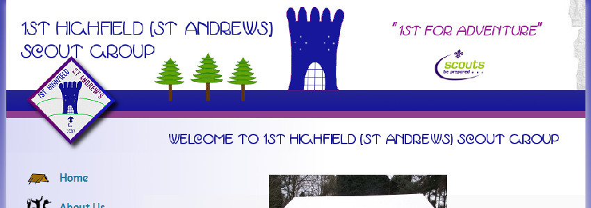 Image of 1st Highfield Scouts website 