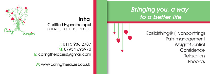 Caring Therapies business cards