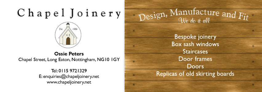 Chapel Joinery Business Cards